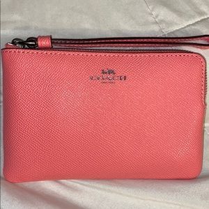 Coach corner zip wristlet